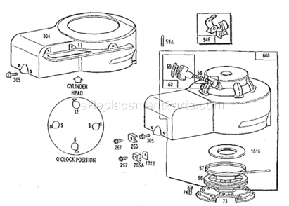 Page F Diagram and Parts List for 90700  Briggs and Stratton Engine